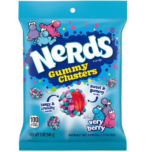 NERDS VERY BERRY GUMMY CLUSTERS BAG 141g