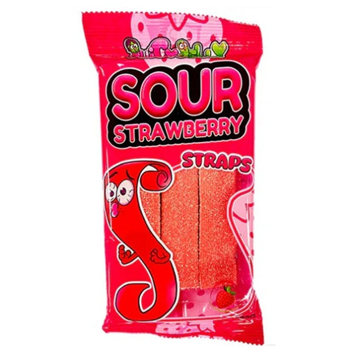 Juicy Jelly Sour Straps Strawberry 160g