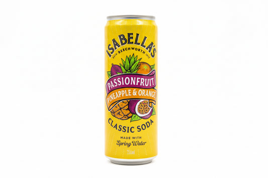 Isabella’s Classic Soda - Passionfruit Pineapple & Orange 355ml