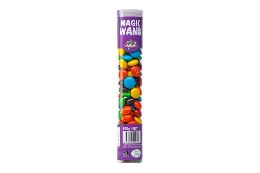 100g CHOCOLATE BEANS BUTTON-MAGIC WAND