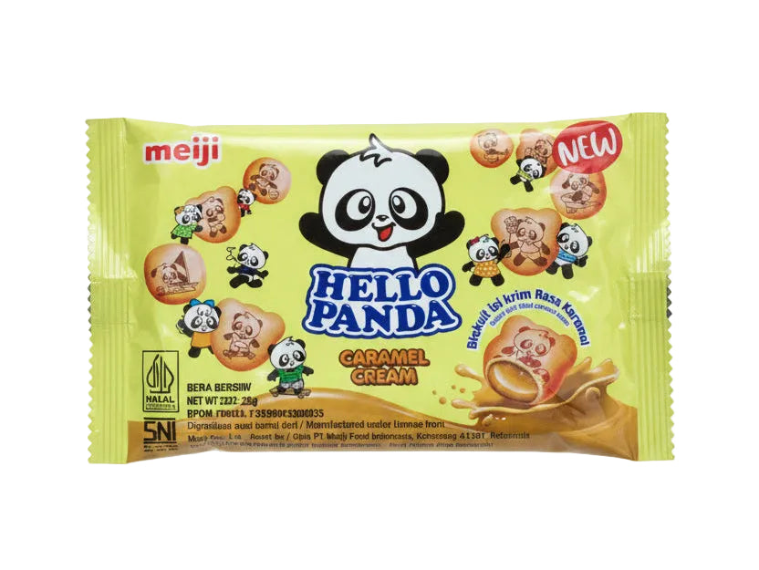 JPN Meiji Hello Panda Biscuit Caramel Pouch 25g