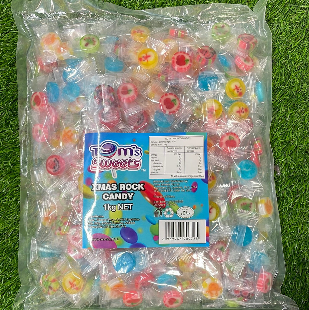 Tom’s sweets - Xmas rock Candy 1kg – Tom's Confectionery Warehouse