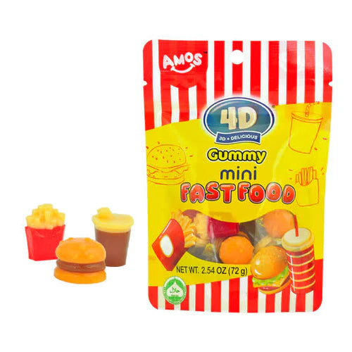 Amos 4D Gummies Fast Food 198g