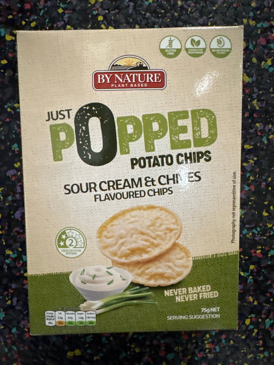 Popped Potato Chips  Sour cream & Chives 75g