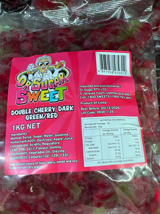 Dr sugar Double Cherry Dark Green / Red 1kg
