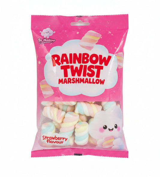Rainbow Twist Marshmallow Strawberry 100g