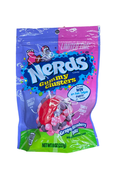 USA Nerds Gummy Cluster Grape Strawberry Blitz 226g