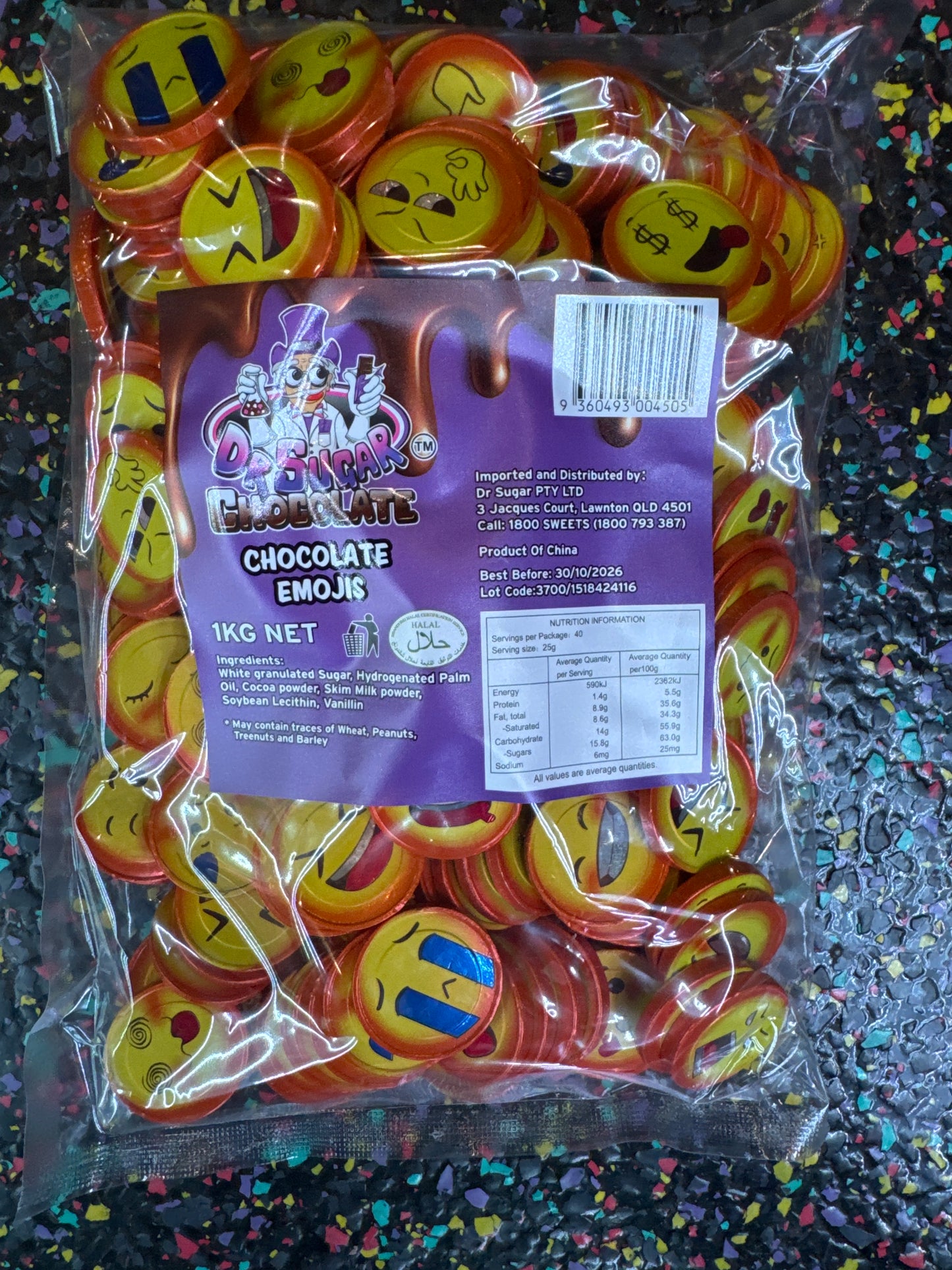 Dr Sugar - Emoji Chocolate Coin 1kg