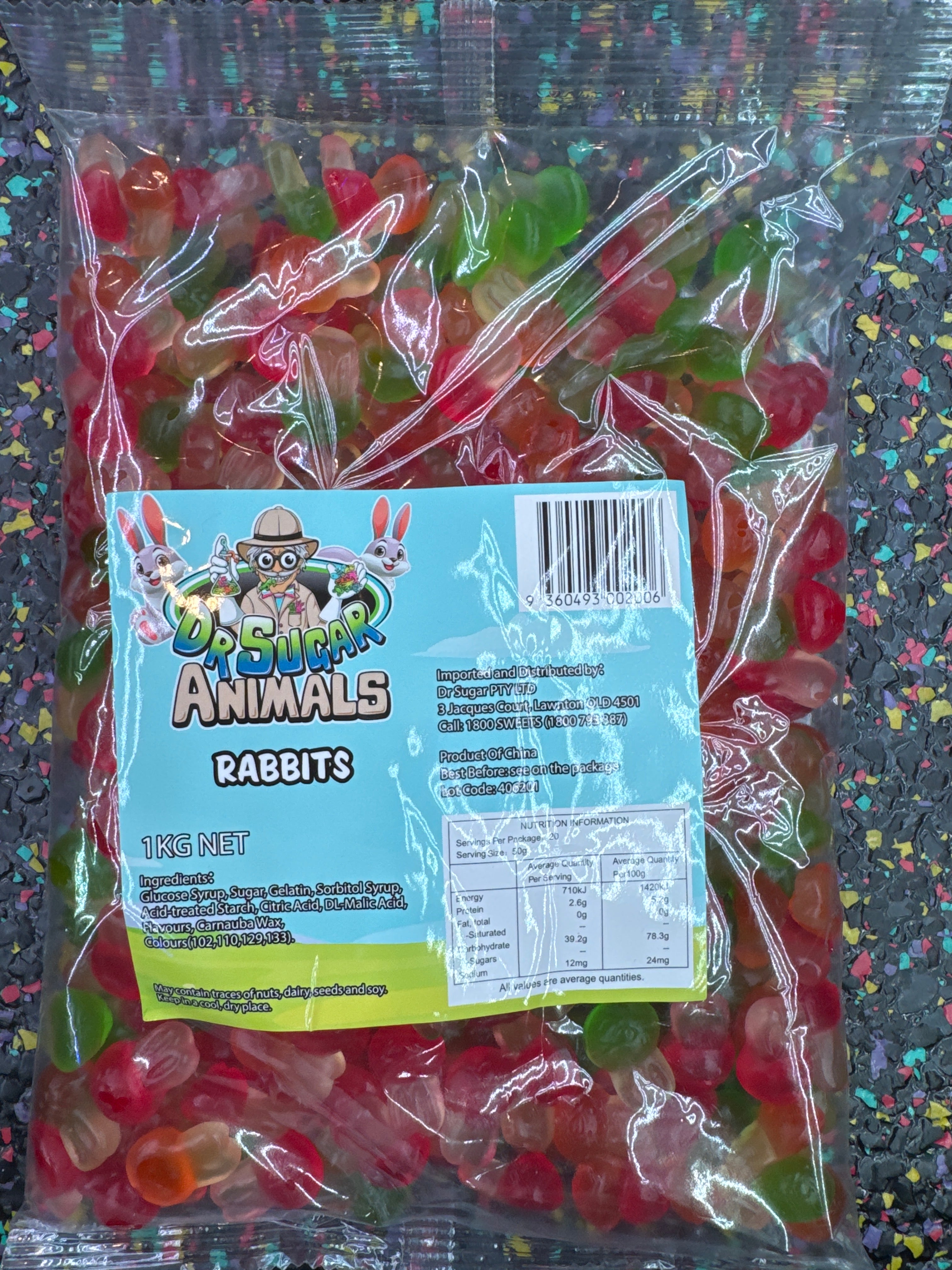 Andy Rabbit Gummies Dr. Sugar Gummy Rabbit 1kg – Tom's Confectionery Warehouse