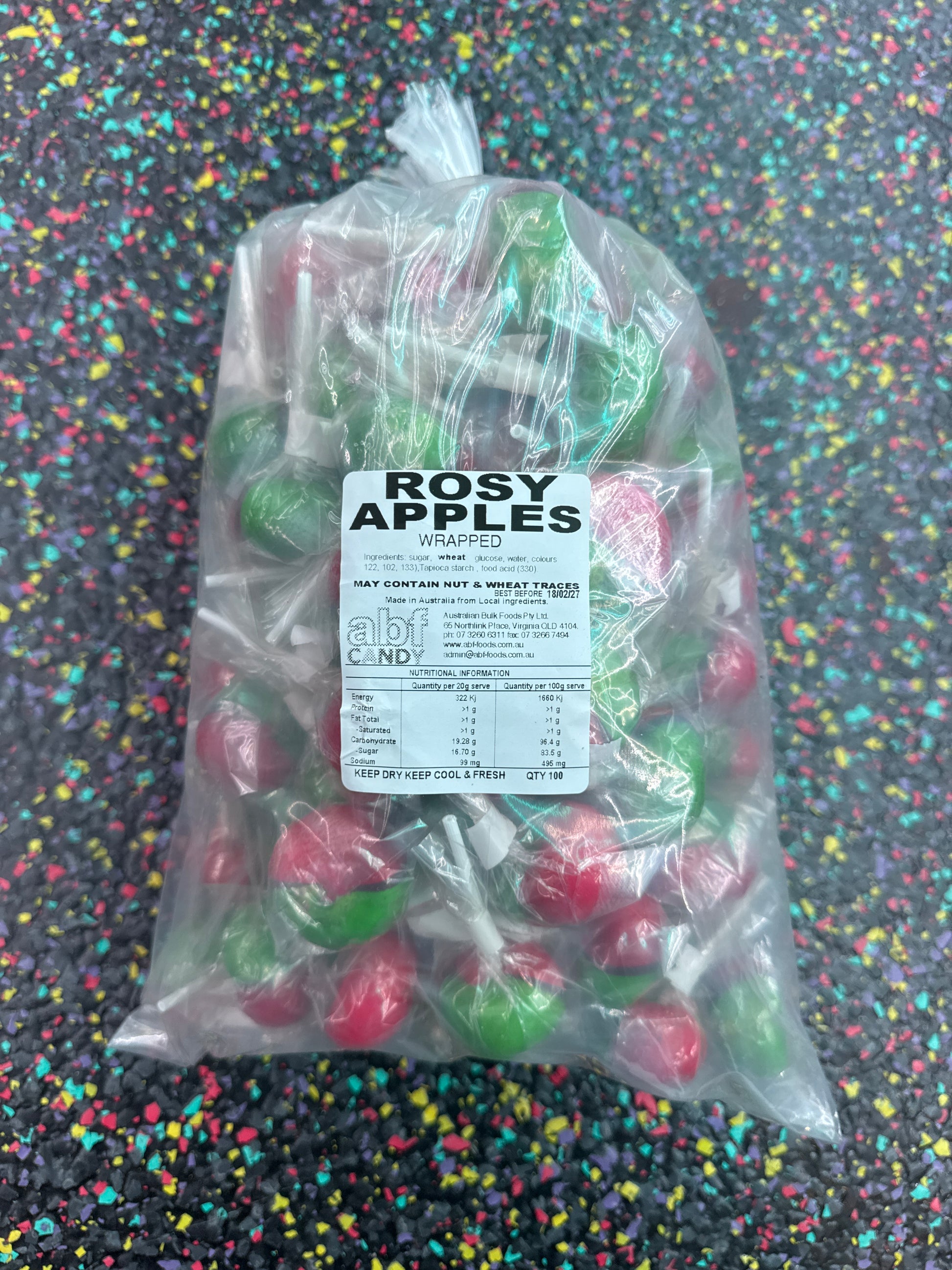 ABF Rosy Apples on Stick - Tom's Confectionery Warehouse