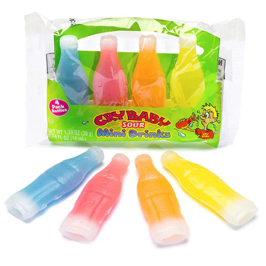 Cry Baby Sour Wax Bottles 4pk 39g