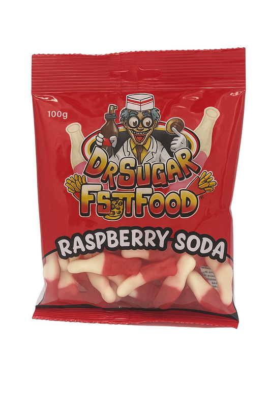 Dr Sugar Raspberry Soda 100g