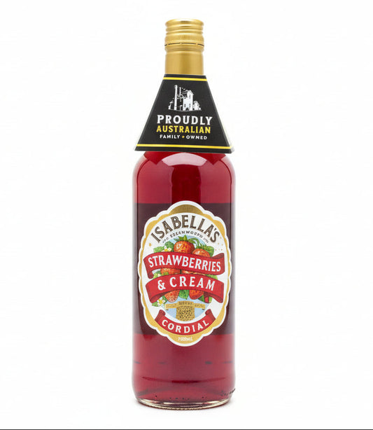 Isabella’s Cordial -Srawberries & Cream 700ml - Tom's Confectionery Warehouse