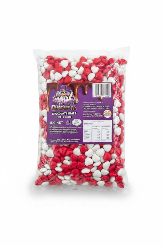 Dr Sugar Chocolate Heart Red & White 1kg
