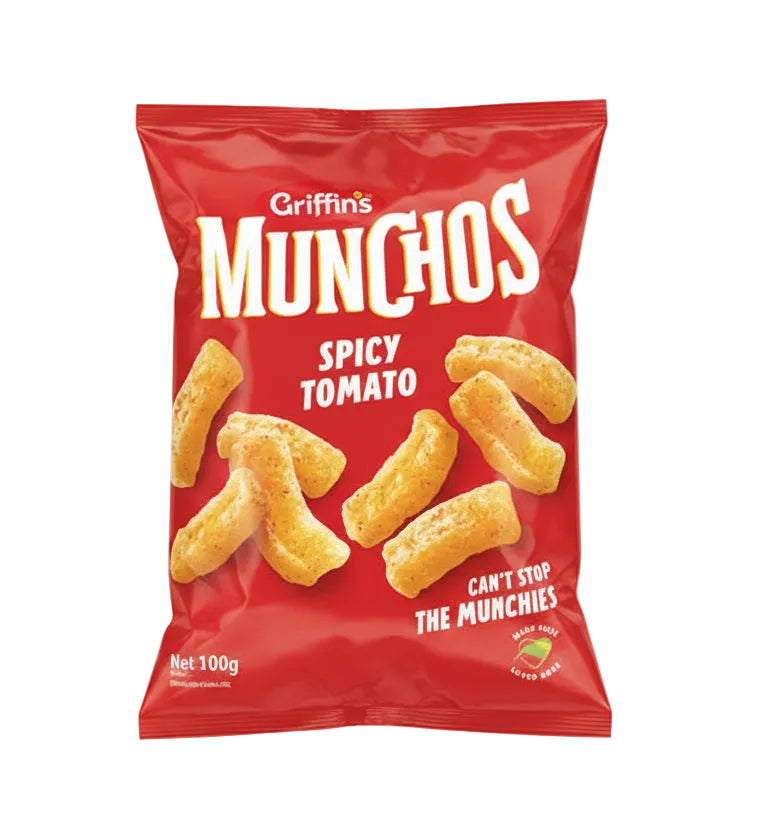 Griffins Munchos Spicy Tomato 100g - Tom's Confectionery Warehouse