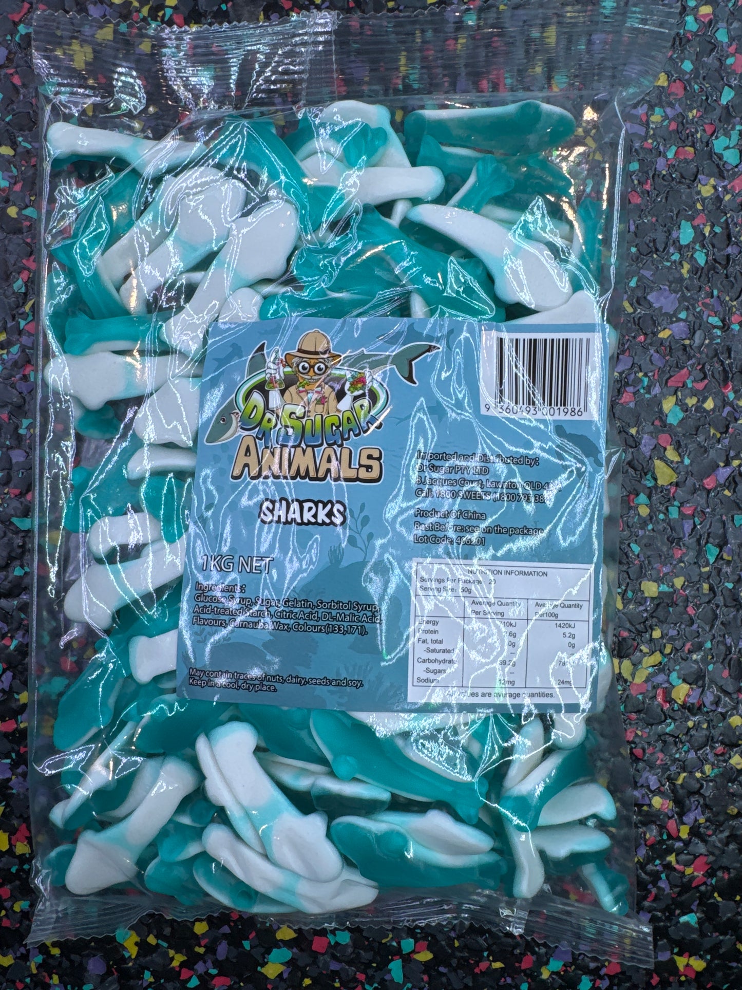 Doctor Sugar Gummy Blue Sharks 1kg