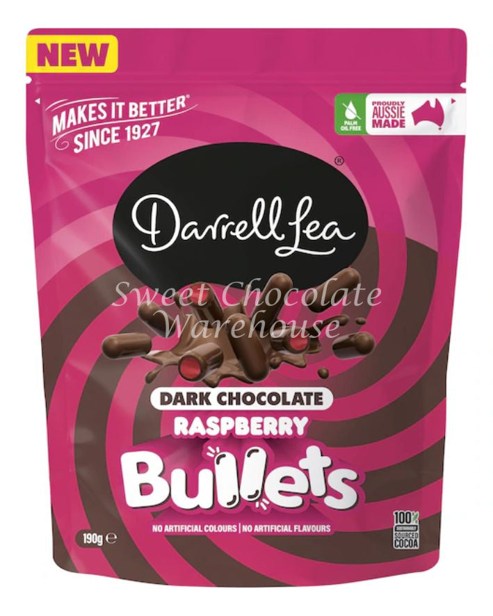 Darrell Lea Raspberry Bullets Dark Chocolate