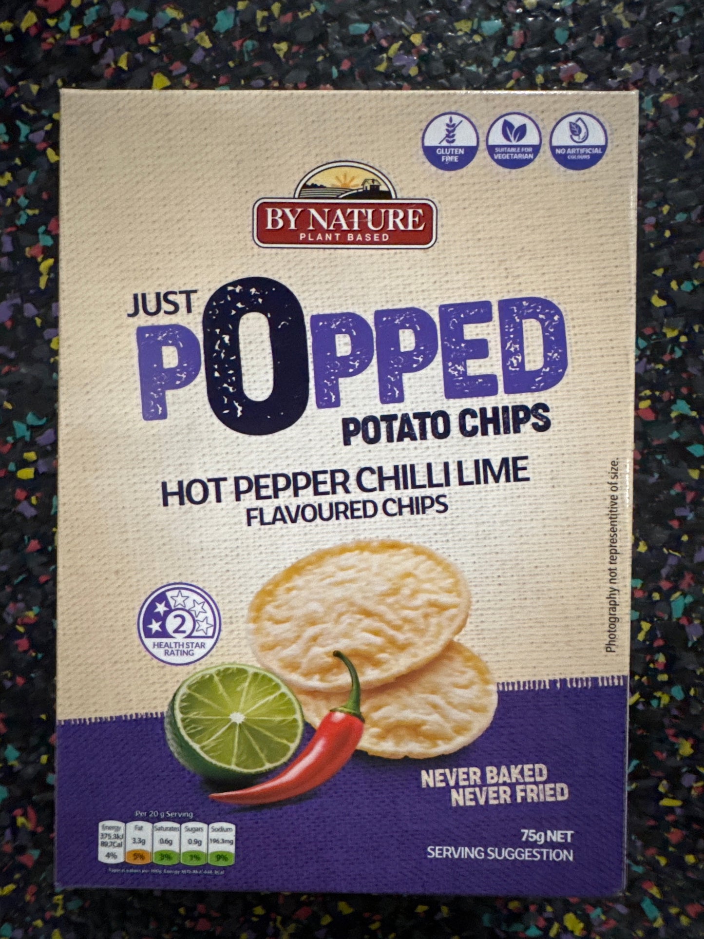 Popped Potato Chips Hot Pepper& Chili  75g