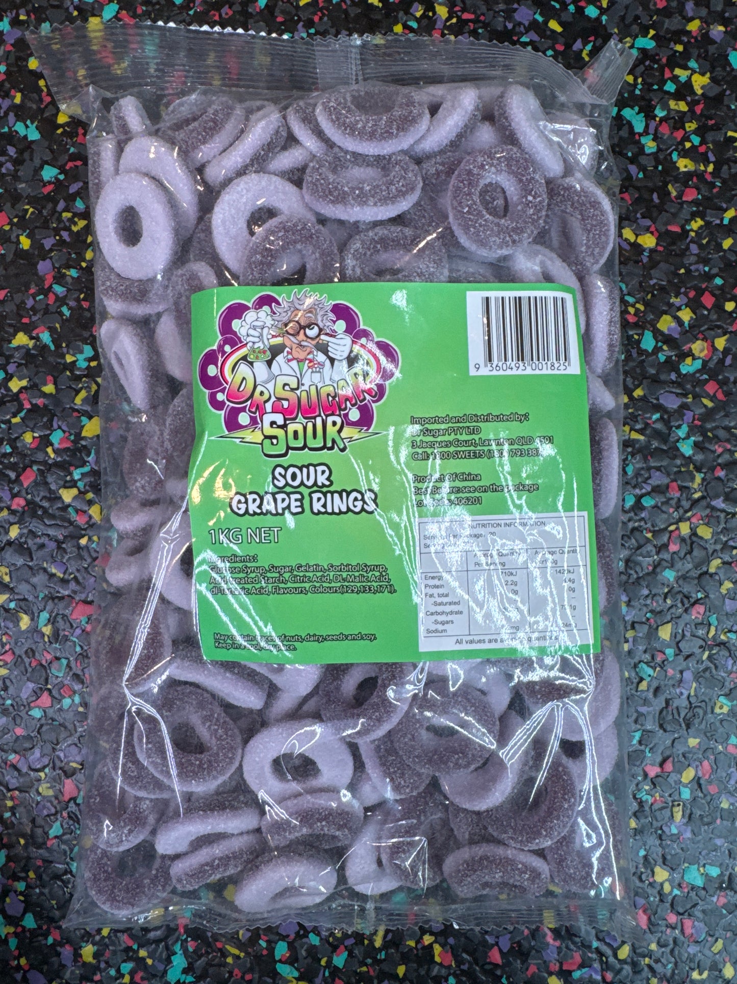 Dr. Sugar Sour Grape Ring 1kg