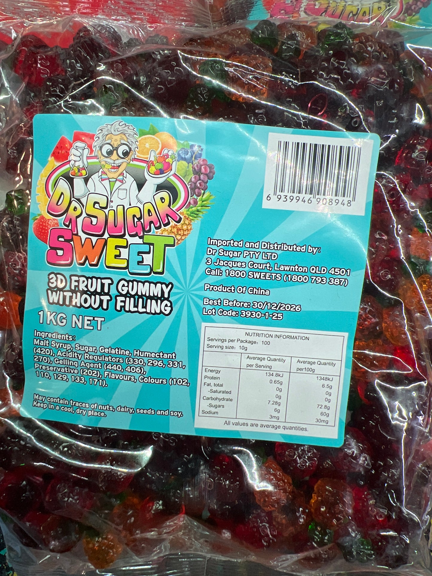 Dr Sugar 3D fruit gummy without filling 1kg