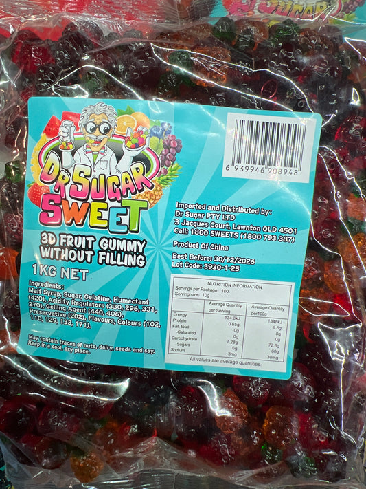 Dr Sugar 3D fruit gummy without filling 1kg