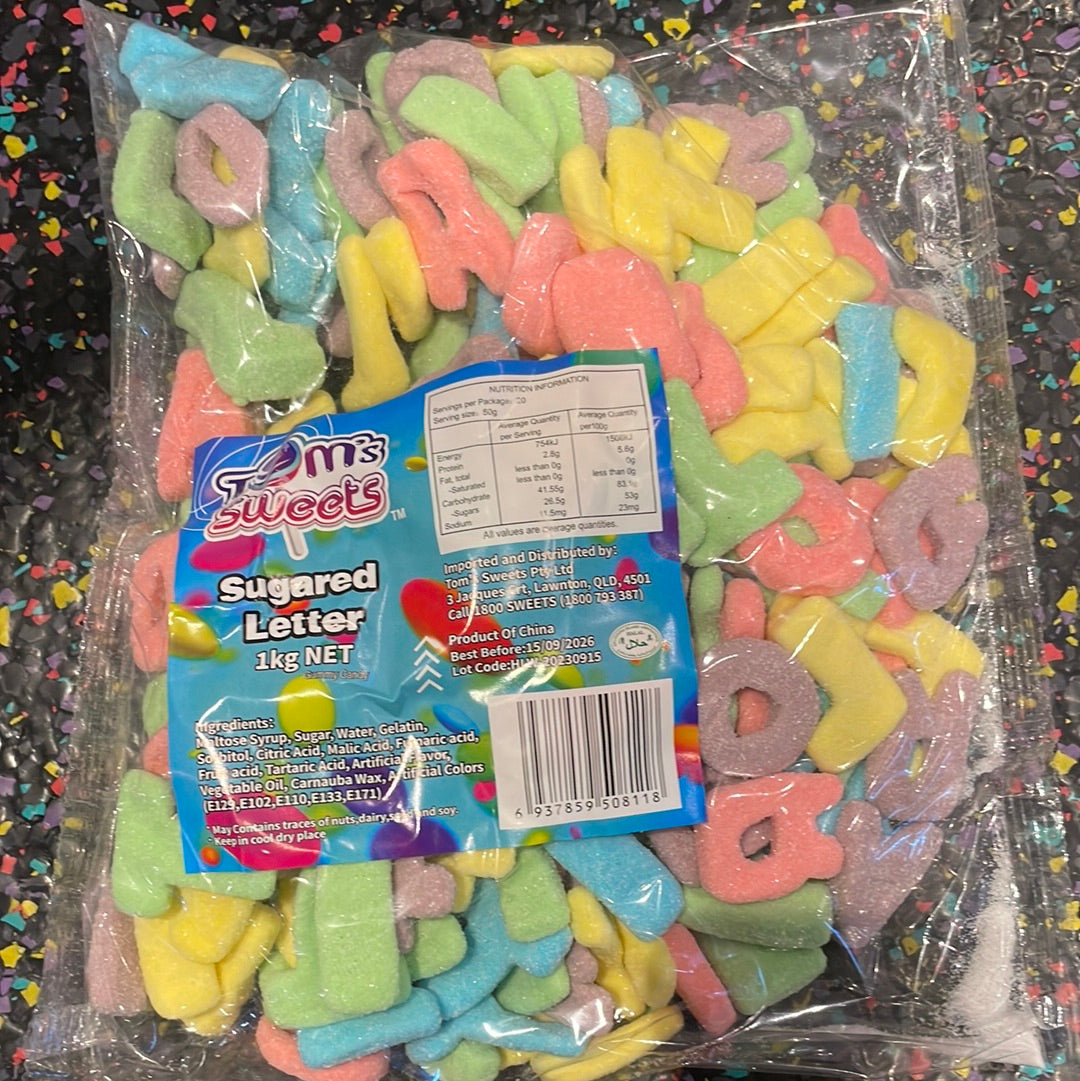 Sweets With Letters Tom's Sweets Sugared Letters 1kg – Tom's Confectionery Warehouse