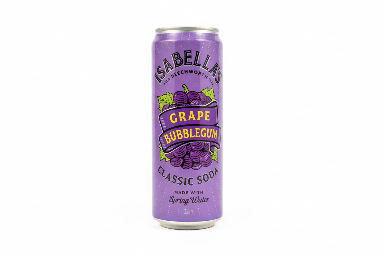 Isabella’s Classic Soda - Grape Bubblegum 355ml