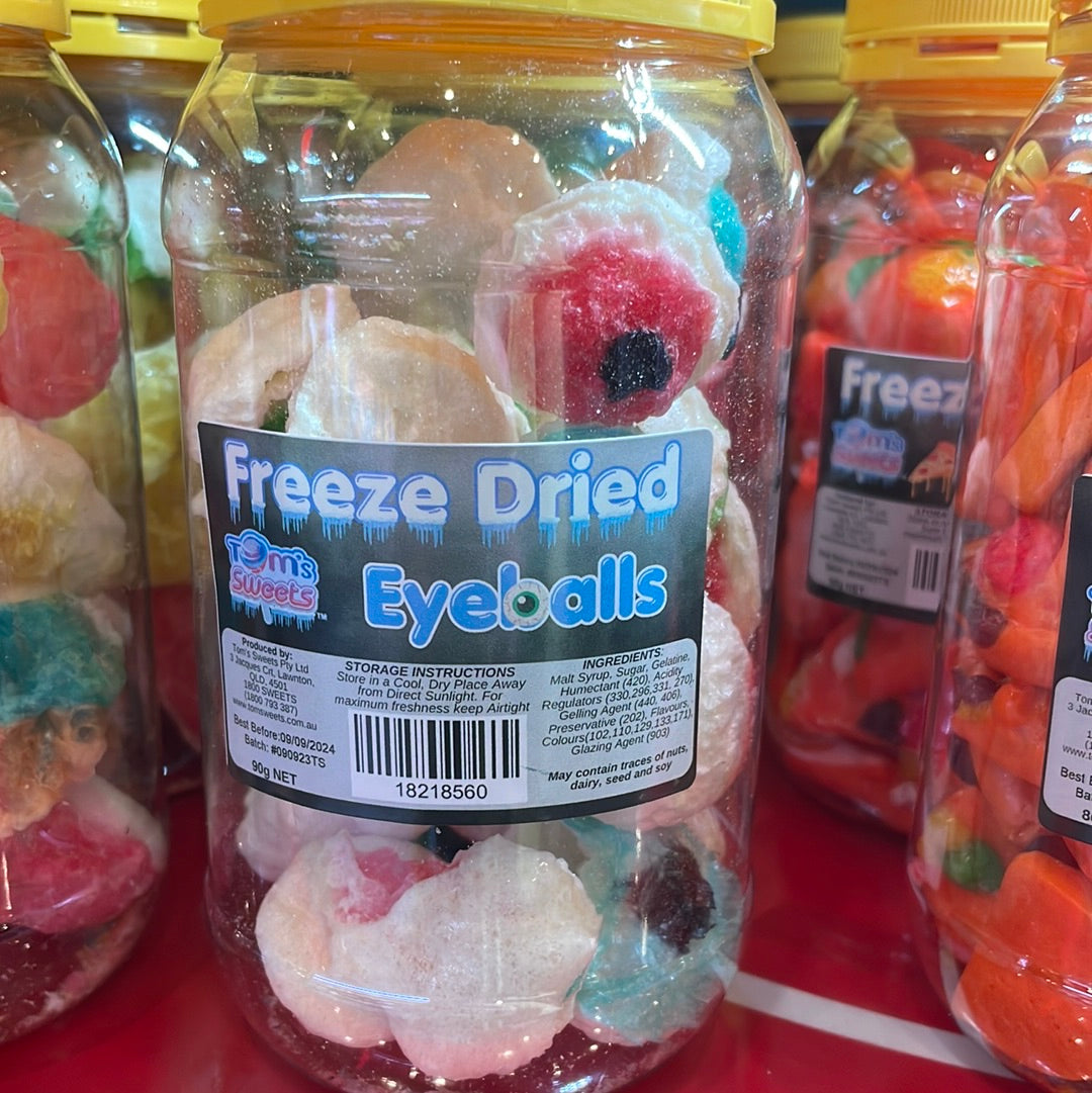 Tom’s Freeze dried Eyeballs Tom's Confectionery Warehouse