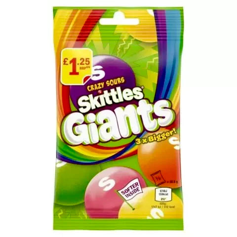 Skittles Crazy Sour Giants132g