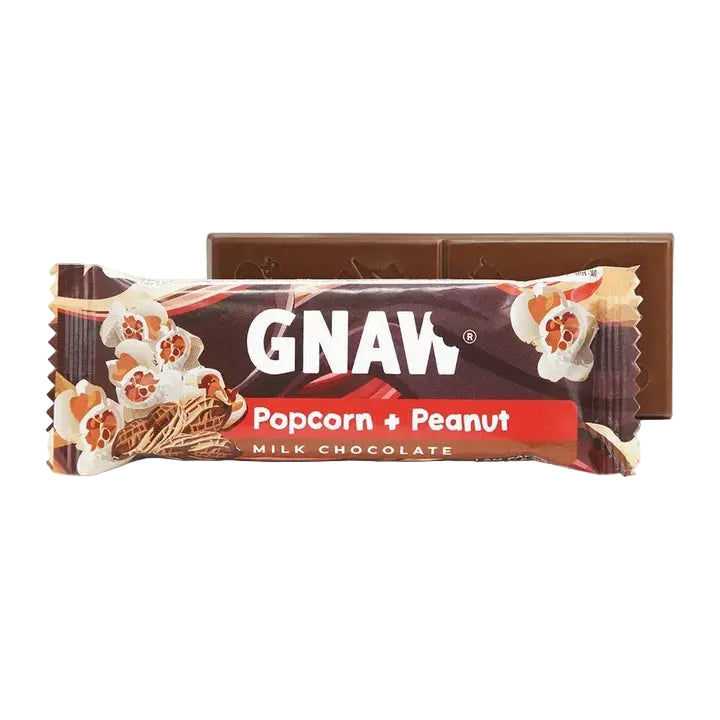 GNAW Popcorn and Peanut Milk Chocolate Snack Bar 35g