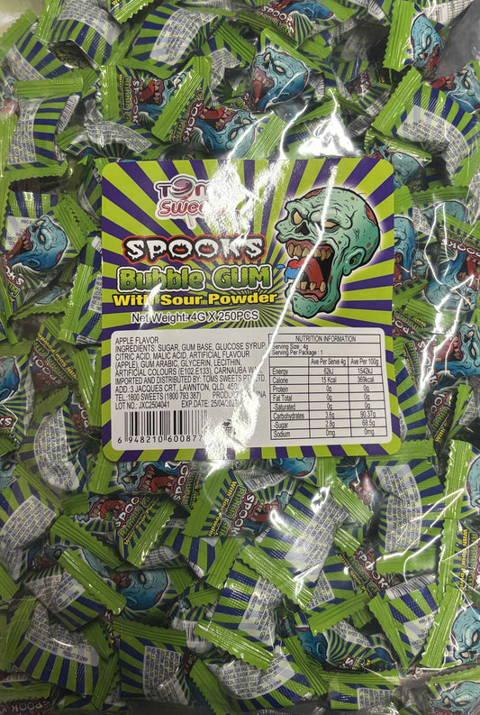 Spooks Apple Bubble Gum with sour powder 1kg