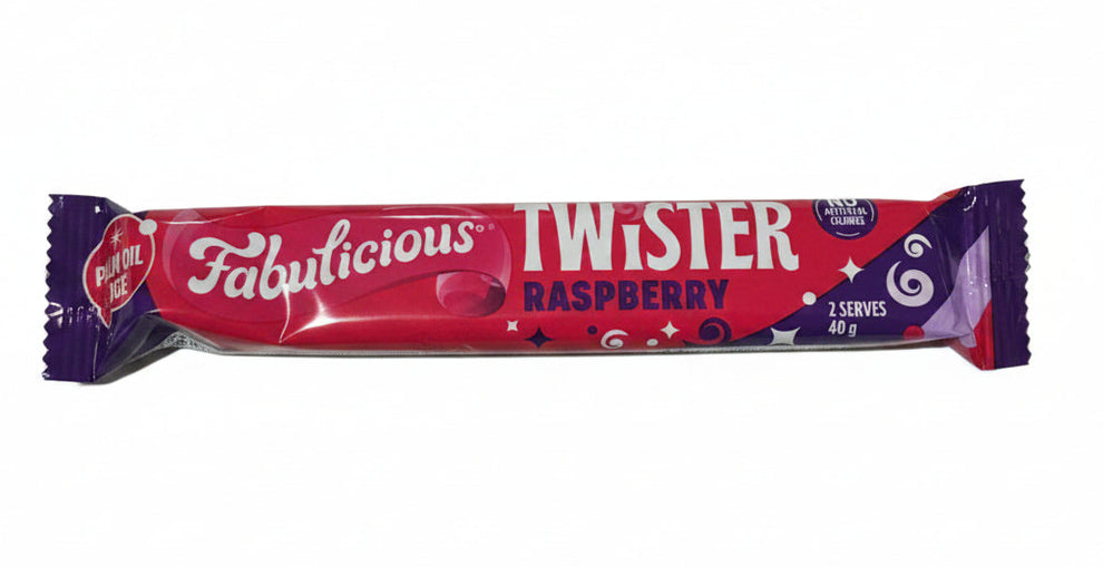 Fabulicious Raspberry Licorice Twist 40g – Tom's Confectionery Warehouse
