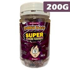 Bubble Blast Super Sour Candy Grapes 200g