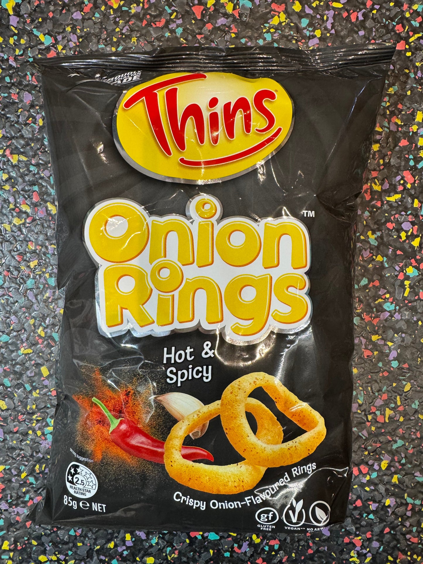 Thins - Onion Rings hot & spicy 85g