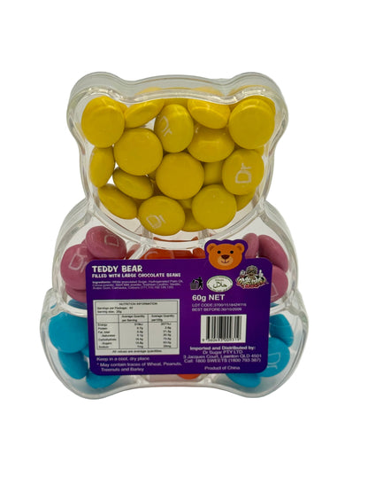 Dr Sugar Teddy Bear - Chocolate Beans Button 60g