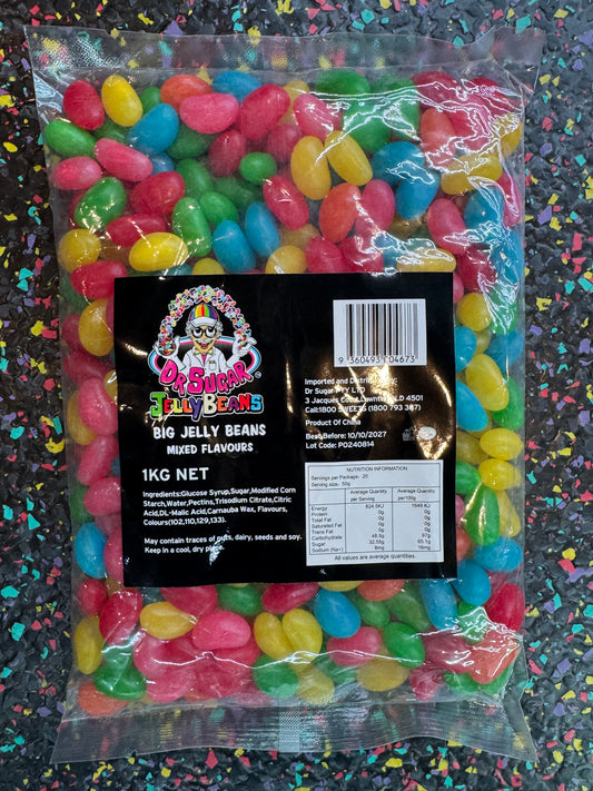 Dr Sugar - Mixed Colours & Flavours Big Jelly Beans 1kg