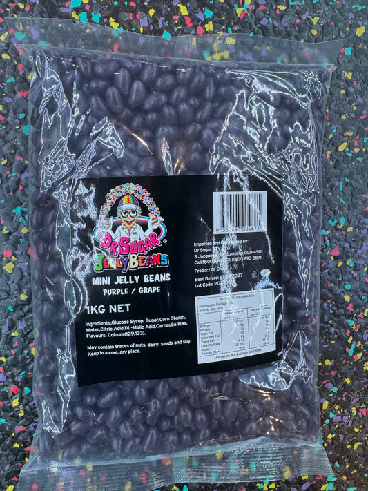 DR Sugar - Mini Jelly Beans Purple - Grape Flavoured 1kg