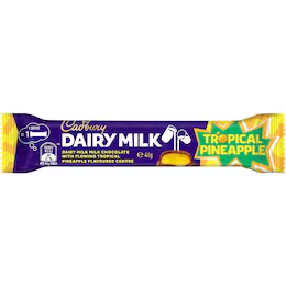 Cadbury Dairy Milk Chocolate Bar Tropical Pineapple 46g