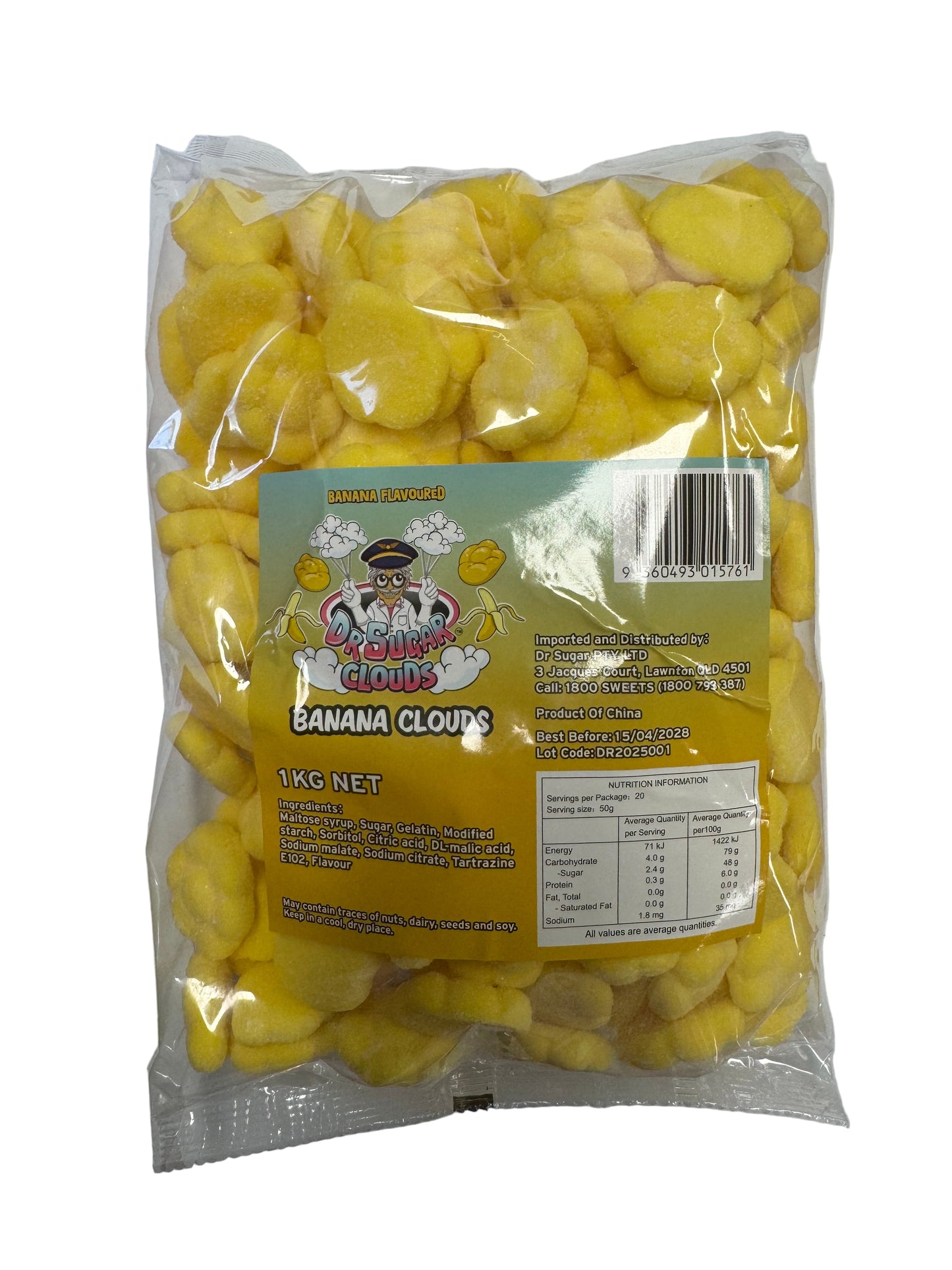 Dr. Sugar Banana Cloud Gummy 1kg
