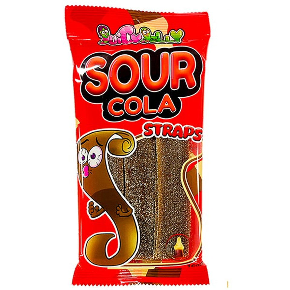 Juicy Jelly Sour Straps Cola 160g