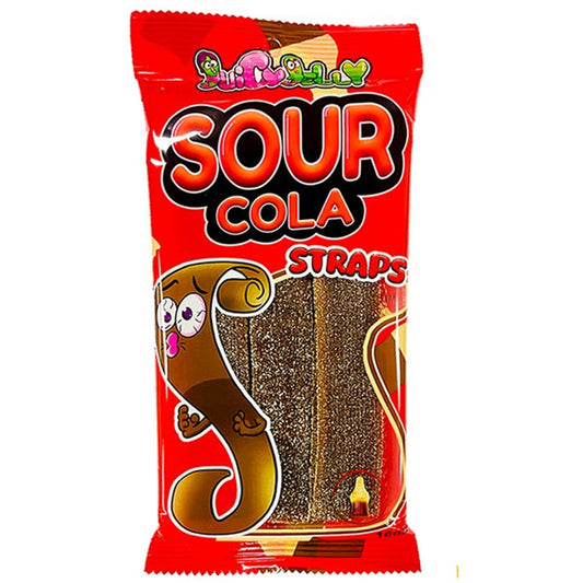 Juicy Jelly Sour Straps Cola 160g