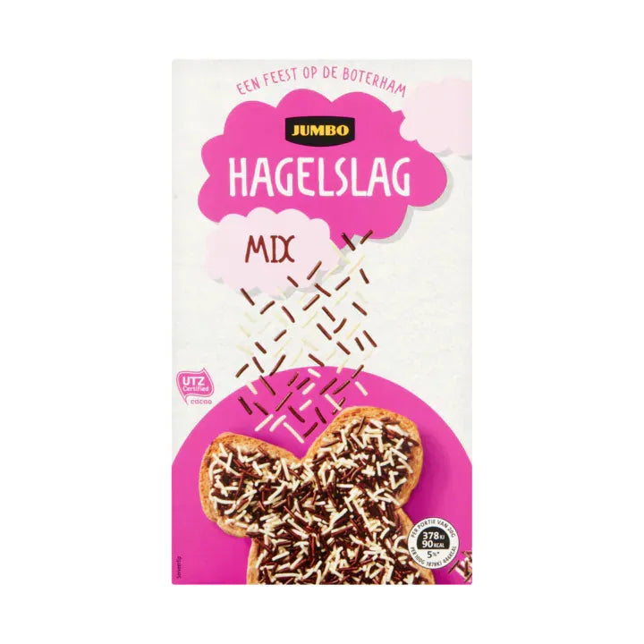 Jumbo Hagelslag Mix (Chocolate Sprinkles Dark + White) 380gr Tom's