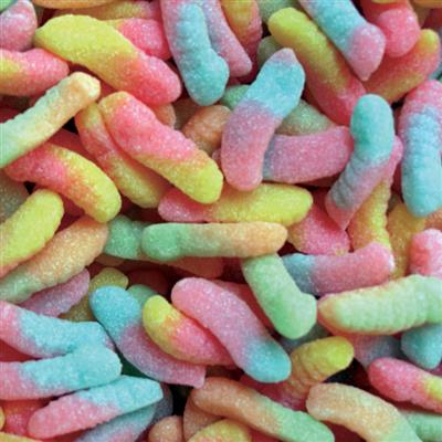The Candy Kingdom - Sugar coated glow worms bag 100g