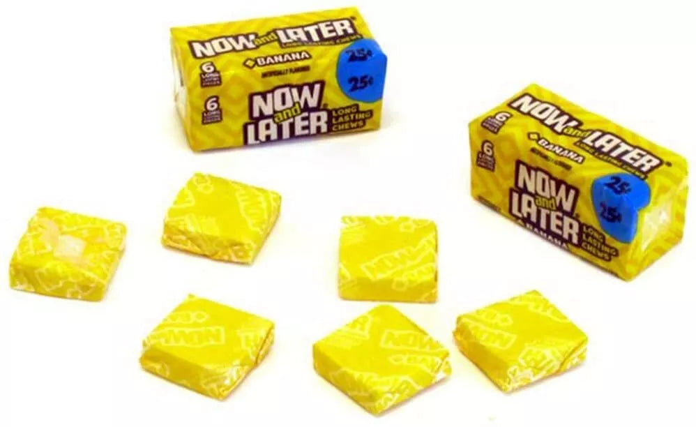 Now and Later Chewy Banana 26g - Tom's Confectionery Warehouse