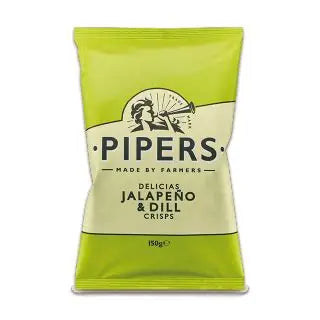 Pipers Jalapeno & Dill Crisps 150g