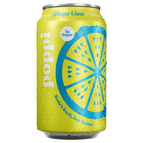 Poppi Ginger Lime 355ml - Tom's Confectionery Warehouse