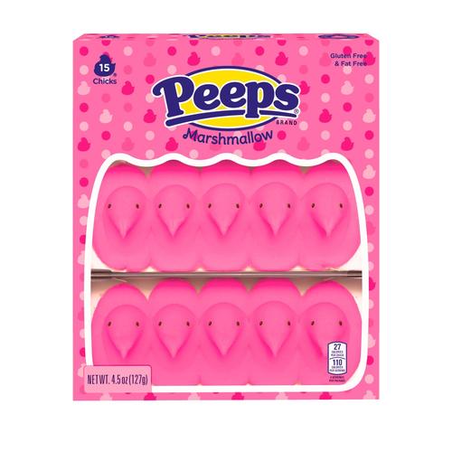 Peeps Pink Marshmallow chicks 15pc 127g
