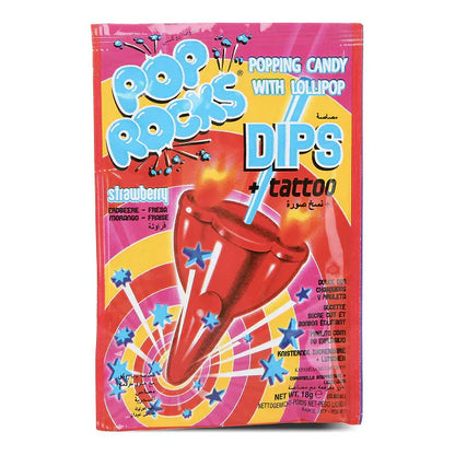 Pop Rocks Strawberry/Cola Tattoo Dip 18g - Tom's Confectionery Warehouse