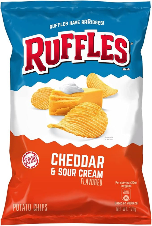 Tom Ruffles Ruffles Cheddar & Sour Cream 184g – Tom's Confectionery Warehouse