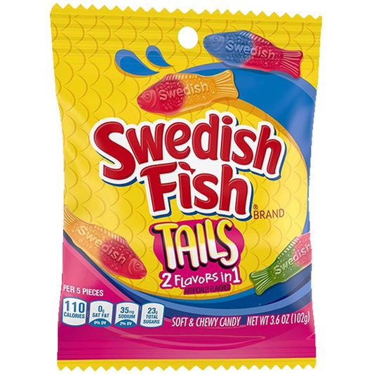 US Swedish Fish Assorted Bog Tails Peg 102g